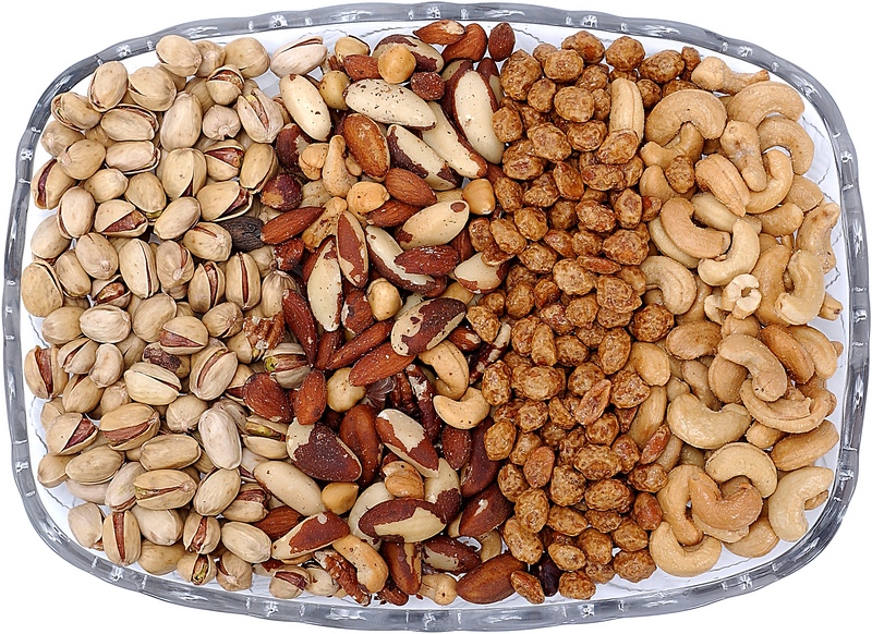 Mandeln, Haselnüsse, Walnüsse, Pekan