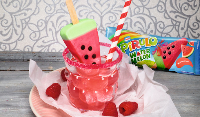 Eisdrinks mit Pirulo Watermelon