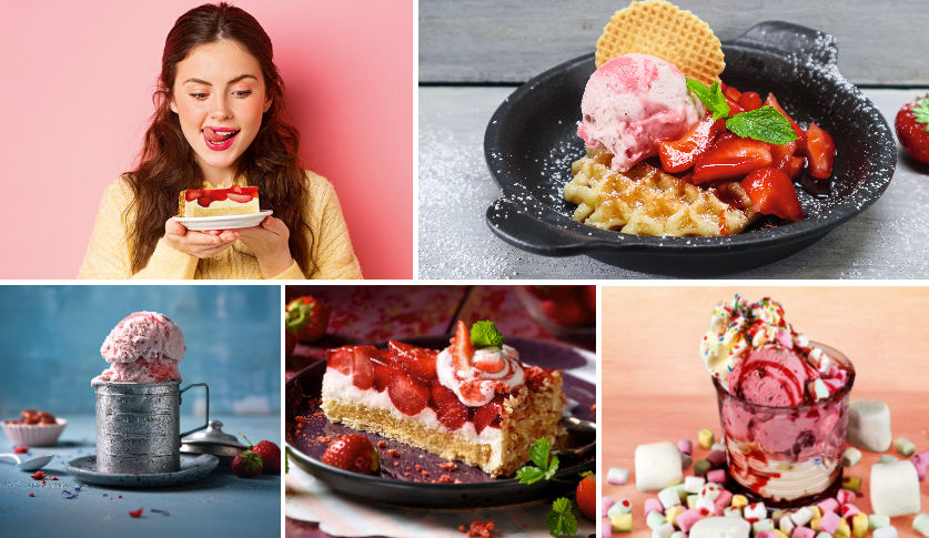 Kuchen, Eis & Torten mit Erdbeeren