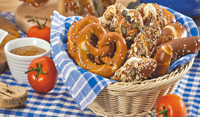 Laugengebäck für Biergarten