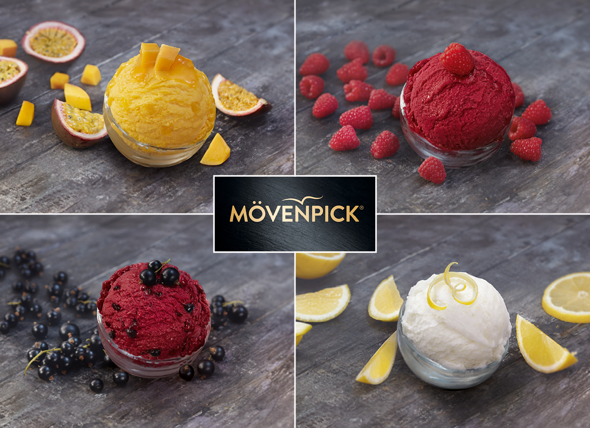 Mövenpick Sorbet-Vielfalt