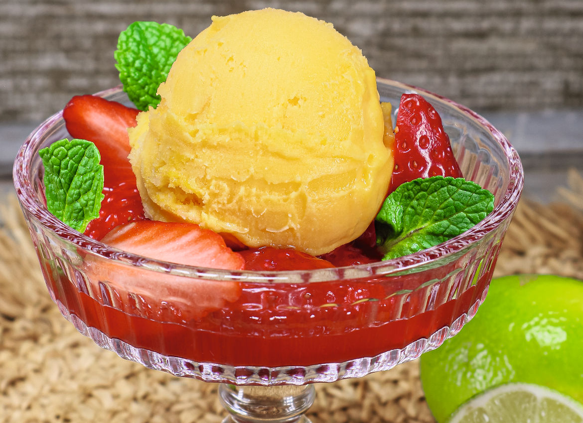 Leichte Sorbets - Kreativ inszeniert