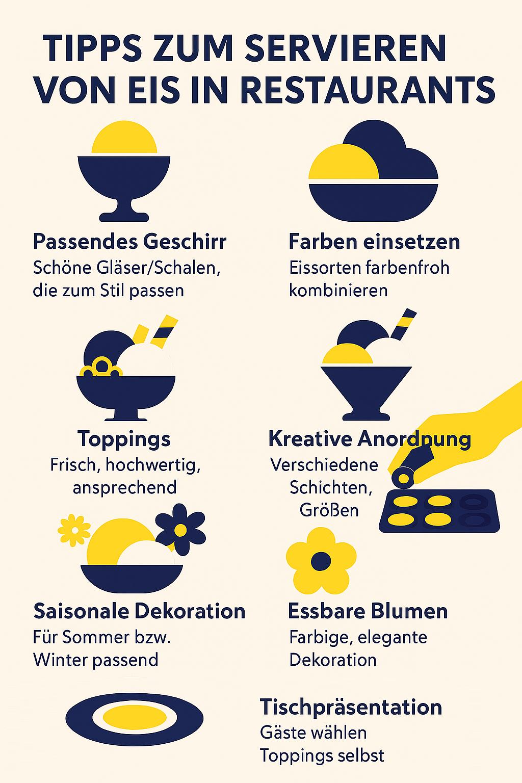 Tipps zum Servieren von Eis