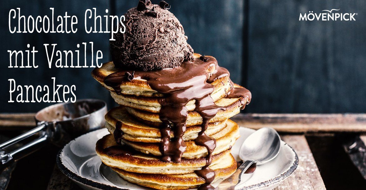 Rezept Chocolate Chips mit Vanille Pancakes